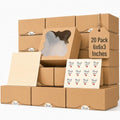 20 Pack 6x6x3in Cookie Boxes with Window, Pastry Boxes for Baked Goods