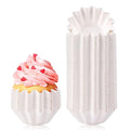 100 PCS Baking Cups Cupcake Liner Flared Brioche Muffin Wrappers (White) - color: White, size: 100pcs