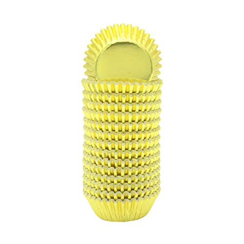 Mini Gold Foil Cupcake Liners Muffin Baking Cups for Party and More, 300-Count - color: Gold