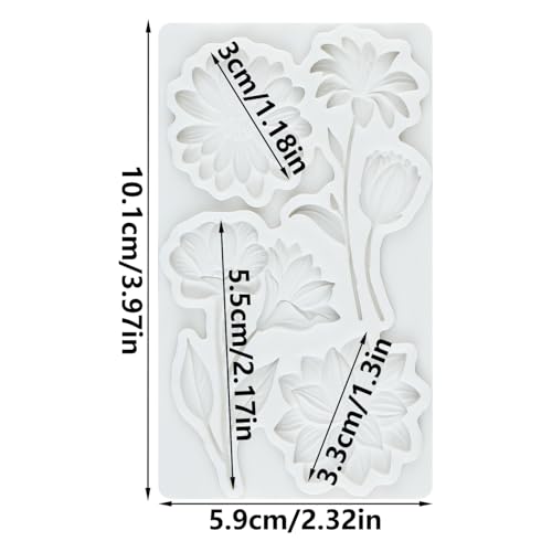 Flower Silicone Fondant Mold Daisy Flower Chocolate Candy Molds - color: Style P