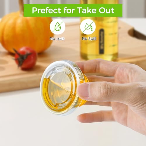 Dealusy 360 Set 2 oz Jello Shot Cups with Lids - size: 2 OZ