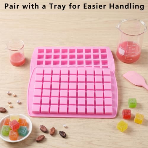54 Cavity Square Silicone Candy Molds Set Of 2