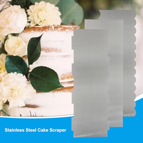 Cake Scraper, 3 Pack, 8.6 Inch, Stainless Steel