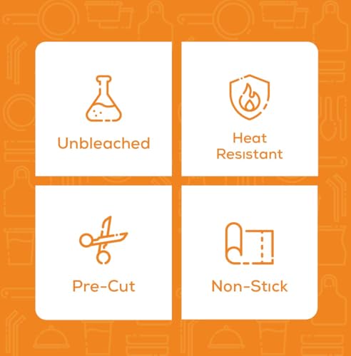 GUSTO 19 x 13Inch Baking Parchment Paper Sheets [200 Count] Unbleached - size: 9 x 13 in (Sheet)