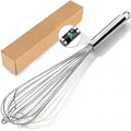 18/8 Stainless Steel Large Whisk, 15.5 inch Heavy Duty Long Whisk Suitable for Deep Pots or Big Bowl, Mixing, Beating, Blending - size: 15.5 INCH