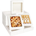 Bakepacker White Auto-pop Up Pie Boxes With Window 12x12x3'' - color: White, size: 12x12x3, 20Pcs