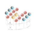 16-Hole Heart Cake Pop Stand, Clear Acrylic Lollipop Holder
