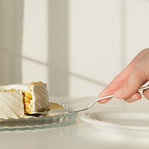 Cake Pie Server, 2 Pack Stainless Steel Pizza Pastry Cake Slicer Server Set, Cake Cutter with Serrated Edges for Kitchen, Restaurants, Wedding, Birthdays and Parties - style: A-Silver 2 Sets