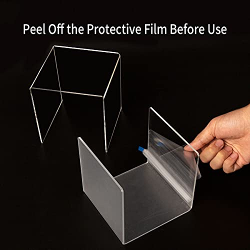 HIIMIEI Clear Acrylic Display Risers 2 Sets - size: 3"x4"x5"