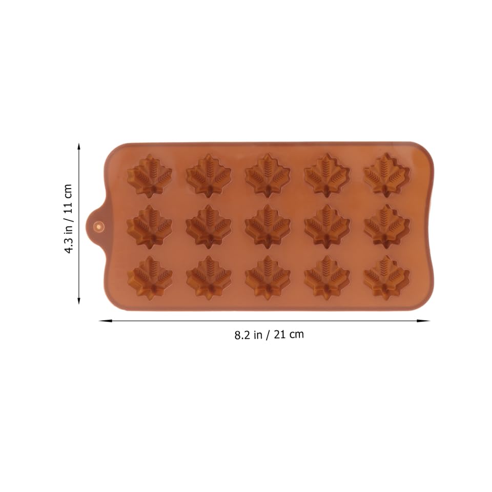 YARNOW Silicone Maple Leaf Baking Mold Set 2 Pcs Flexible Chocolate Candy Fondant Mold for Autumn Baking and Diy Kitchen Tools 8.26X4.33 Inches