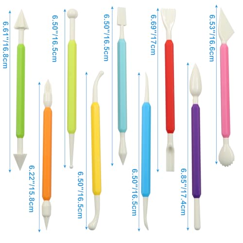 Rierdge 9 PCS Clay Tools Double-Ended Sculpting Tools Set