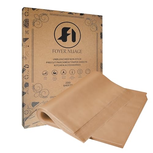 200 Pcs Unbleached Parchment Paper Baking Sheets, 8x12 inch Baking Paper, Precut Non-Stick Parchment Sheets for Baking, Cooking, Grilling, Air Fryer and Steaming, Precut Silicone Baking Paper - size: 8 x12 inch