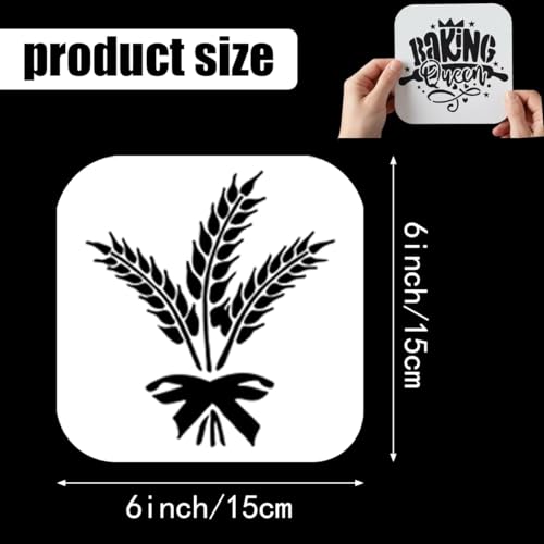 16 Pcs Sourdough Stencils for Bread Cookie Stencils Baking Mold Set Cake, Pie, or Cookie Cook Baking Template 16 Styles(6 x 6 Inch)