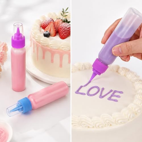 12pcs Small Squeeze Bottles for Sauces 30ml/60ml Plastic Icing Bottles
