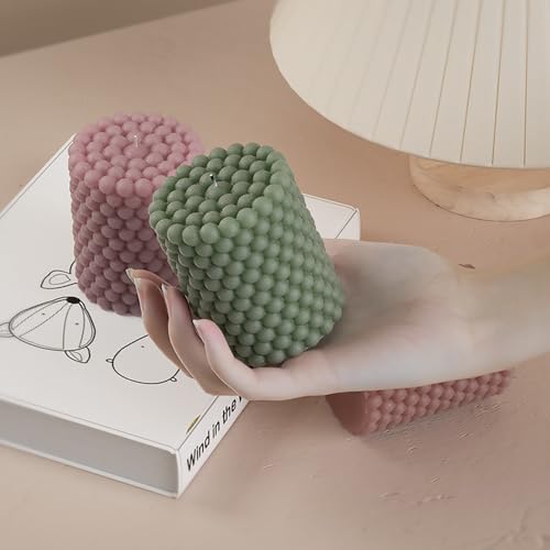 Silicone Candle Molds, 3D Bubble Sphere Scented Candle Mold, Cozy Atmosphere Design, Colorless, BPA Free, Silicone Molds for Candle Making, DIY, Resin, Wax, Soap, Clay, Chocolate Etc - color: Bead Sphere