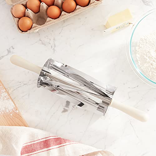 Ateco Stainless Steel Croissant Roller Cutter 15-inches long x 5-inches diameter