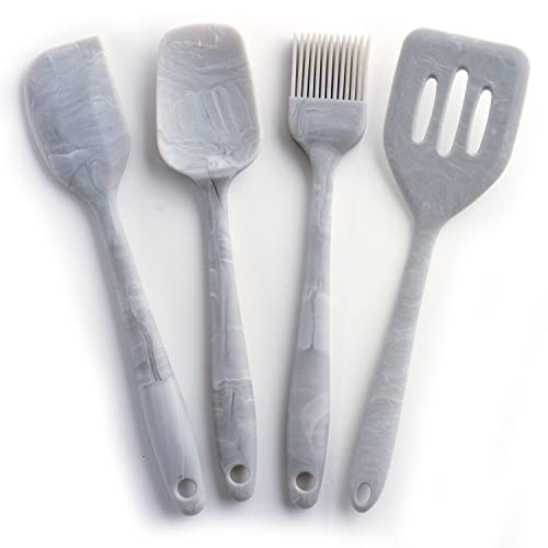 Norpro Silicone Mini Spoonula, Marble, 8.25" x 1.88" x .5" - style: Mini Spoonula