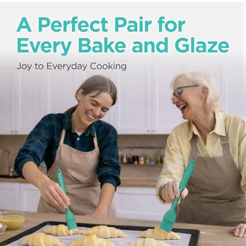 Kitchen Mama WaltzGrip Platinum Silicone Basting Pastry Brush, Teal - color: Teal