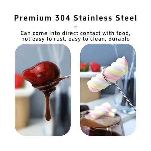 10PCS Chocolate Dipping Tools Set, 304 Stainless Steel Candy Dipping Forks & Spoons Kit for Handmade Chocolates, Truffles, Pralines - Complete Baking Decoration Supplies - size: 10-piece