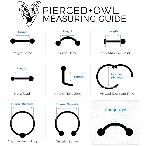 Pierced Owl 16GA Sterling Silver Hinged Segment Clicker Ring - size: Diameter: 9mm (23/64")