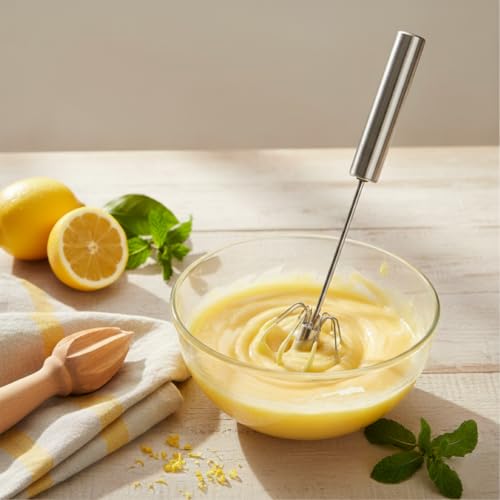 Mrs. Anderson’s Baking Rotary Whisk Hand Blender, Stainless Steel, 10.25-inches - style: Rotary