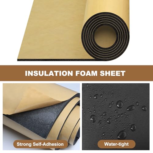 Eunice Sponge Neoprene Foam Sheet with Adhesive, 12 in x 59 in x 1/4 in - size: 12 in x 59 in x 1/4 in