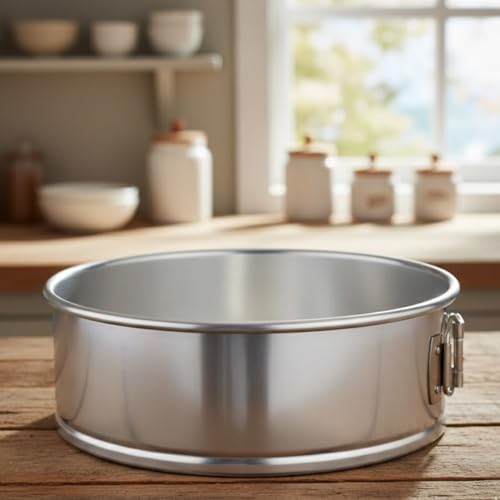 Soro Essentials- 9'' x 3'' Deep Aluminum Round Spring Form Pan- Leak Proof Cheesecake Pan Spring Form Pans with Removable Bottom and Quick Release Latch for Baking Cheesecake Cakes - size: 9 Inch