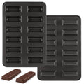 2 Pack Financier Cake Baking Pan, 12-Cavity Non-Stick Rectangle Muffin Pan, Carbon Steel Financier Cake Mold, Biscuits Cookies Bakeware for Oven Baking – Black