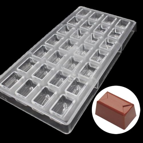 Grainrain polycarbonate chocolate mold polycarbonate chocolate bar mould rectangle envelope diy candy pastry bakeware tools (19329) - color: 10