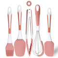 Silicone Spatula Set, 5 Pcs Heat Resistant, Soft & Strong, Nonstick Cookware, Dishwasher Safe (Pink) - color: Pink
