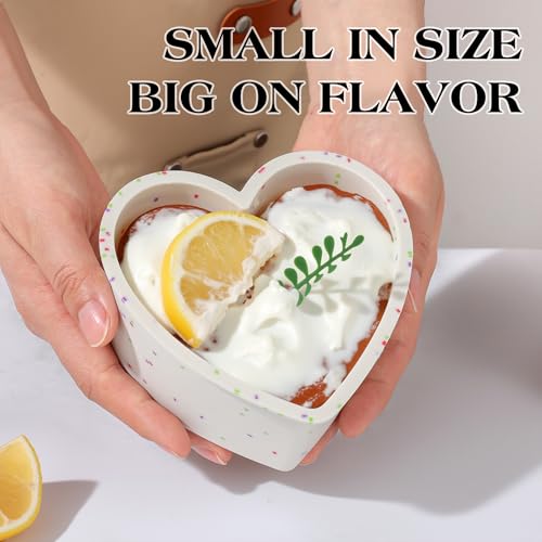 4 Inch Mini Heart Shaped Cake Pans for Baking, Cream, Set of 2 - color: Heart, size: 4 inch