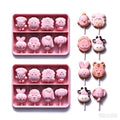 2Pack Animals Silicone Lollipop Molds Kit with Sticks for Hard Candy - color: 2pcs Animal D