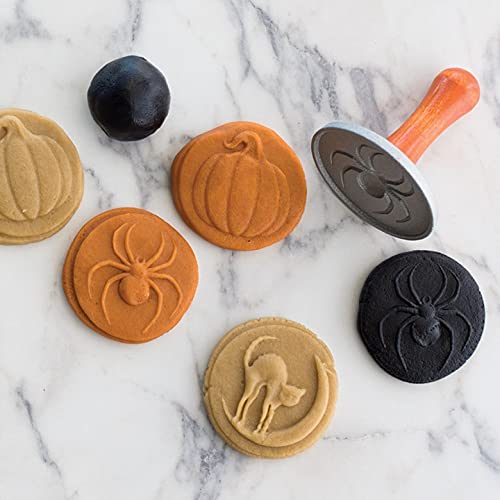 Nordic Ware 1260 Spooky Cast Cookie Stamps, 3-inch rounds, Silver - style: Spooky