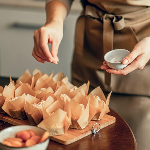 uxcell 150Pcs Tulip Baking Cups Cupcake Muffins Liners Paper Greaseproof Wrappers for Wedding Birthday Party Festivals Christmas(3.1" x 2", Red) - color: Red