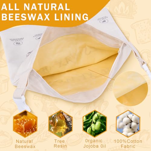 2-Pack Reusable Beeswax Bread Bags - color: Ivory Loaf