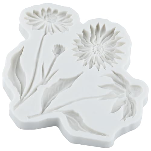 Daisy Flower Silicone Molds Daisy Fondant Candy Mold Set of 4 - color: Style D