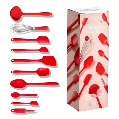 GIR: 10-Piece Silicone Ultimate Kitchen Utensils Set – Red - color: Red, size: 10 - Piece Set