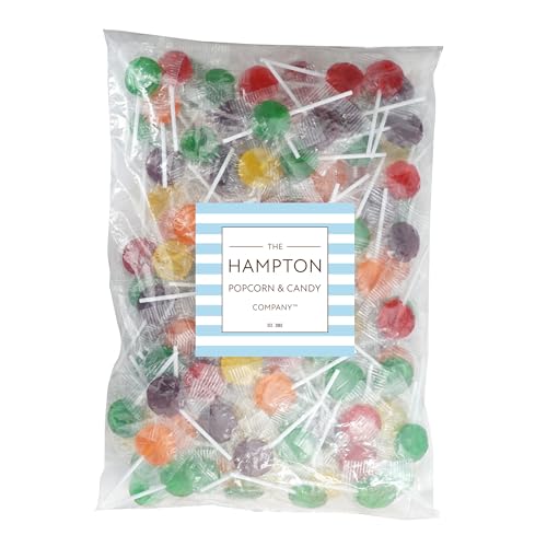 Lollipops Individually Wrapped Bulk, 5 Pound Bulk Candy (Approx 185 pcs.), Assorted Lollipop Flavors of Mixed Fruit Suckers - size: 5 Pound