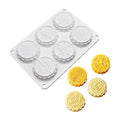 6 Flower Silicone Cake Mold Handmake DIY Bread Mould Silicone Moulds For Cake Mooncake Mold Cake Tools (Mooncake O_8.52 X5.8 X0.84 inch) - size: Mooncake O_8.52 X 5.8 X 0.84 inch