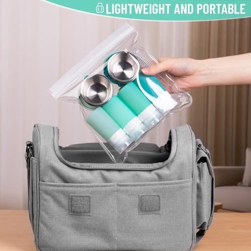 MICEBAY 8-Pack Salad Dressing Container, Leakproof Squeeze Bottles - color: Mint