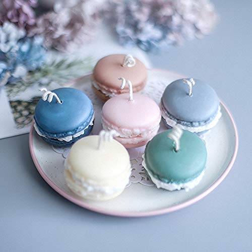 MoldFun 6-Cavity 3D Macaron Hamburger Silicone Mold for Fondant, Cake/Cupcake Decorating, Baking, Gum Paste, Chocolate, Candy, Mini Soap, Bath Bomb