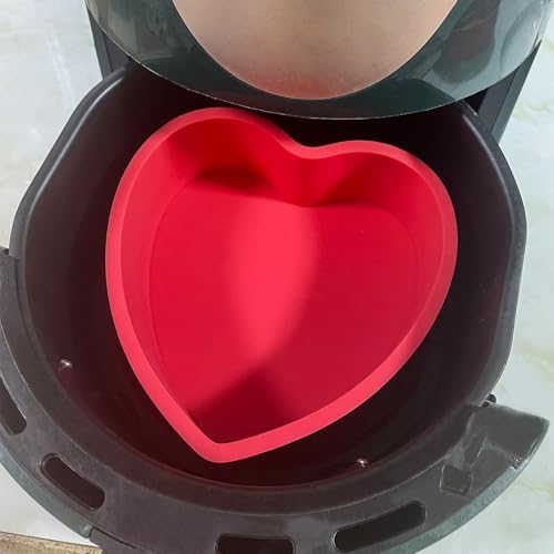 Heart Shaped Cake Pans, 3pcs 8 Inch Silicone Cake Pan for Baking, Heart Molds Silicone Non-Stick Quick Release Suitable, Easy Clean - size: 8inch, style: Heart