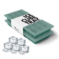 Ice Cube Tray with Lids, Small Silicone Molds for Cocktails & Drinks - color: Green