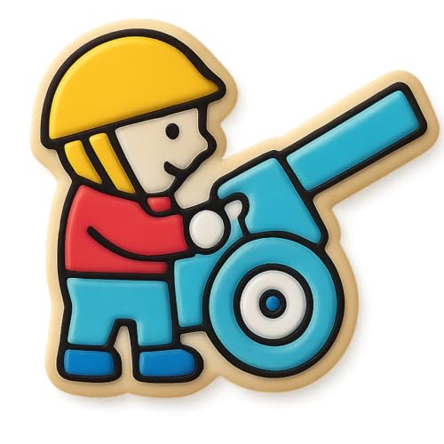 Artillery Gunner Toy Cookie Cutter - 4x3.1" Premium Baking Fun