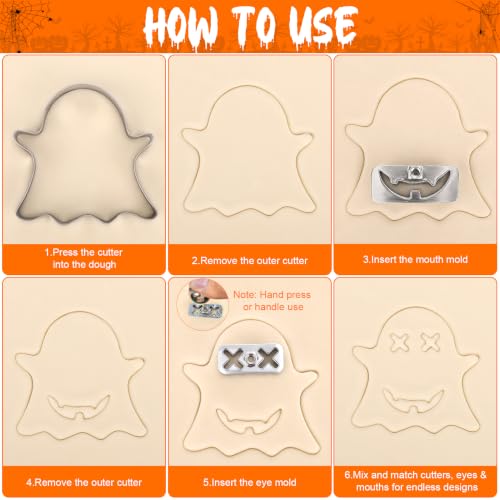 AIERSA 13Pcs Large Halloween Cookie Cutters Set, Stainless Steel - color: 13Pc