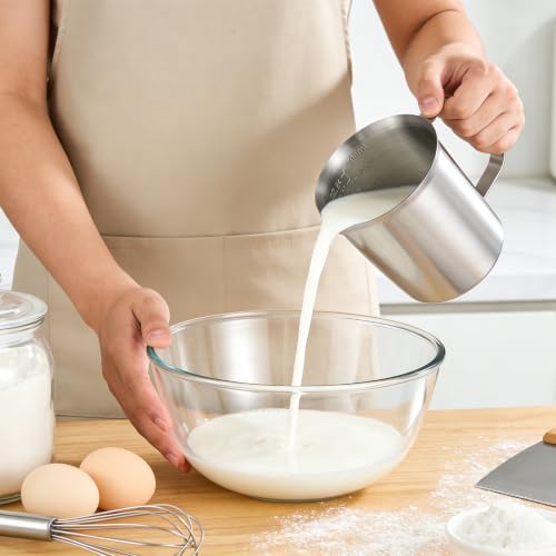 Stainless Steel Metal Measuring Cup w/Handle for Liquid,24&24oz - size: 24 oz+24 oz
