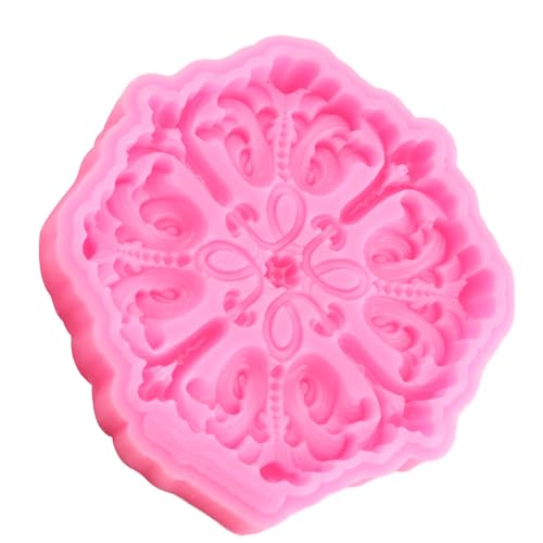 Baroque Fondant Mold Relief Flower Lace Silicone Chocolate Mold - color: Style O