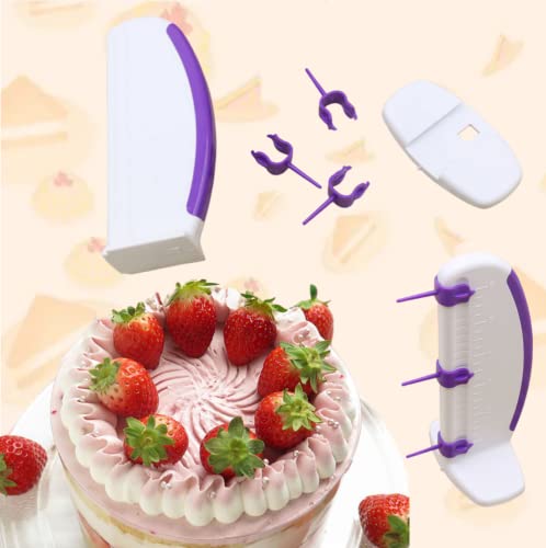 QIANG 2 Pcs Cake Measuring Marker Draw Balance Ruler,Cake Marker, Pattern Decoration Line Cake Edge Side Decorating Tools