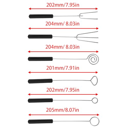 Chocolate Dipping Tools, Candy Dipping Forks & Spoons Set, 6‑Pack
