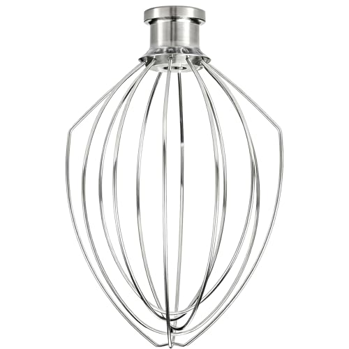 Stainless Steel Whisk Attachment for KitchenAid 5 Qt Bowl-Lift Stand Mixer - size: Fits Bowl-Lift K4/K5/5SS/KSM5/KP25/KG25/Pro500